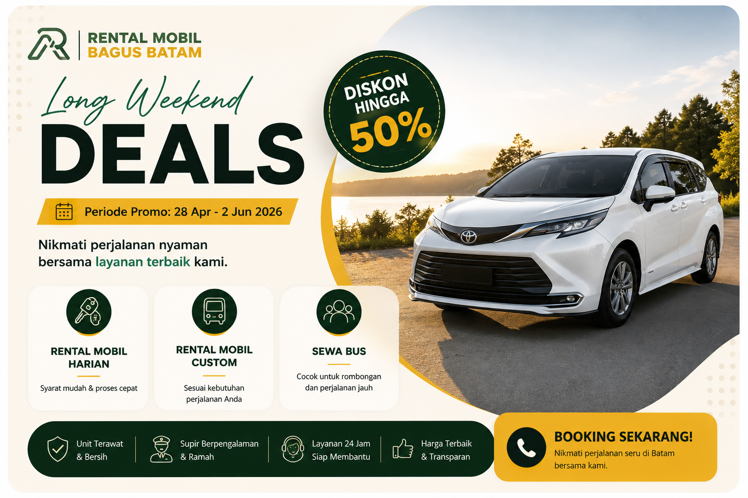 Promo long weekend